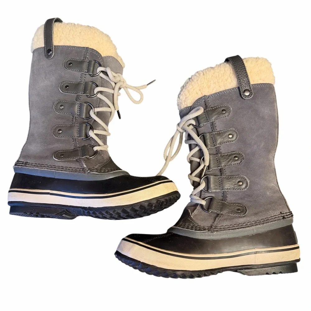 SOREL Women’s Joan of Arc Suede & Shearling Cold Weather Boots Sz 6 Waterproof